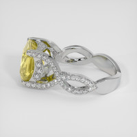 4.66 Ct. Yellow Sapphire Ring, 14K White Gold 4