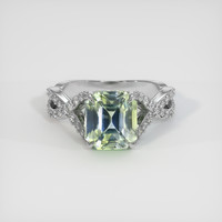 4.01 Ct. Bi Color Sapphire Ring, 14K White Gold 1