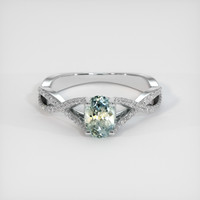 0.79 Ct. Sapphire Ring, 14K White Gold 1