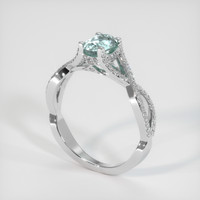 0.79 Ct. Sapphire Ring, 14K White Gold 2