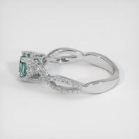 0.79 Ct. Sapphire Ring, 14K White Gold 4