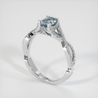 0.78 Ct. Sapphire Ring, 14K White Gold 2