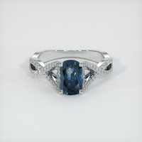 1.40 Ct. Sapphire Ring, 14K White Gold 1