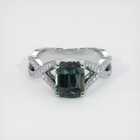 3.19 Ct. Sapphire Ring, 14K White Gold 1