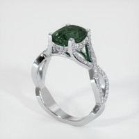 3.19 Ct. Sapphire Ring, 14K White Gold 2