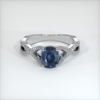1.07 Ct. Sapphire Ring, 18K White Gold 1