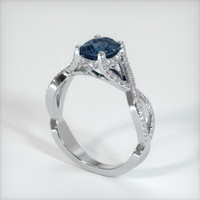 1.07 Ct. Sapphire Ring, 18K White Gold 2