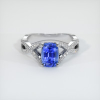 1.78 Ct. Sapphire Ring, 18K White Gold 1