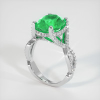 4.62 Ct. Emerald Ring, 18K White Gold 2