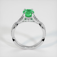 1.16 Ct. Emerald Ring, 18K White Gold 3