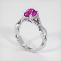 2.02 Ct. Sapphire Ring, 18K White Gold 2