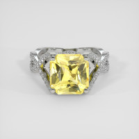 4.66 Ct. Yellow Sapphire Ring, 18K White Gold 1