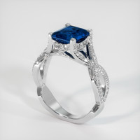 2.54 Ct. Sapphire Ring, 18K White Gold 2
