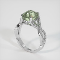 4.01 Ct. Bi Color Sapphire Ring, 18K White Gold 2