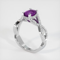 1.82 Ct. Sapphire Ring, 18K White Gold 2