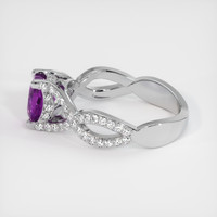 1.82 Ct. Purple Sapphire Ring, 18K White Gold 4