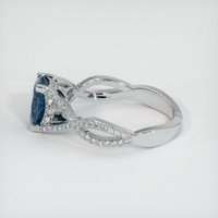 1.40 Ct. Sapphire Ring, 18K White Gold 4