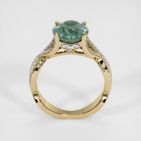 4.25 Ct. Greenish Blue Sapphire Ring, 10K Yellow Gold 3