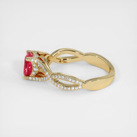 1.02 Ct. Reddish Pink Sapphire Ring, 14K Yellow Gold 4