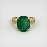 5.26 Ct. Emerald Ring, 18K Yellow Gold 1
