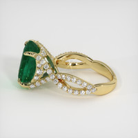 5.26 Ct. Emerald Ring, 18K Yellow Gold 4