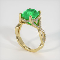 4.62 Ct. Emerald Ring, 18K Yellow Gold 2