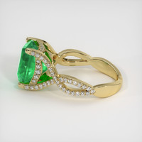 4.62 Ct. Emerald Ring, 18K Yellow Gold 4