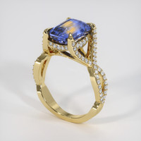 4.02 Ct. Bi Color Sapphire Ring, 18K Yellow Gold 2