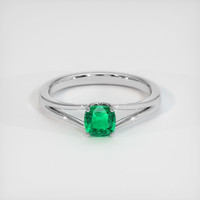 0.57 Ct. Emerald Ring, Platinum 950 1