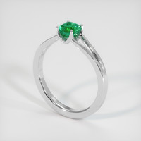 0.57 Ct. Emerald Ring, Platinum 950 2