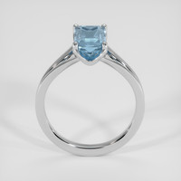 1.95 Ct. Blue Aquamarine Ring, Platinum 950 3