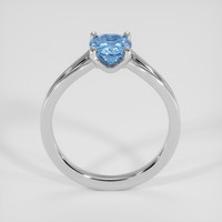1.01 Ct. Blue Aquamarine Ring, Platinum 950 3