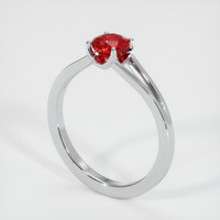 0.73 Ct. Ruby Ring, Platinum 950 2