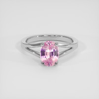 2.28 Ct. Purplish Pink Sapphire Ring, Platinum 950 1