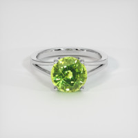2.94 Ct. Green Sapphire Ring, Platinum 950 1