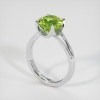 2.94 Ct. Green Sapphire Ring, Platinum 950 2