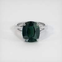 5.35 Ct. Green Sapphire Ring, Platinum 950 1