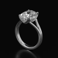 7.23 Ct. White Sapphire Ring, Platinum 950 2
