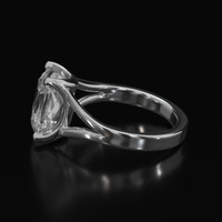 7.23 Ct. White Sapphire Ring, Platinum 950 4