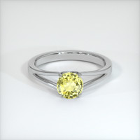 1.23 Ct. Yellow Sapphire Ring, Platinum 950 1