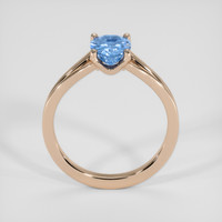 1.01 Ct. Blue Aquamarine Ring, 14K Rose Gold 3
