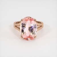 9.05 Ct. Padparadscha Sapphire Ring, 14K Rose Gold 1