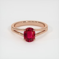1.62 Ct. Ruby Ring, 14K Rose Gold 1