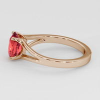 1.12 Ct. Padparadscha Sapphire Ring, 14K Rose Gold 4