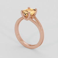 2.04 Ct. Peach Sapphire Ring, 14K Rose Gold 2