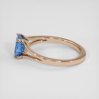 1.01 Ct. Blue Aquamarine Ring, 18K Rose Gold 4