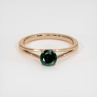 0.98 Ct. Green Sapphire Ring, 18K Rose Gold 1