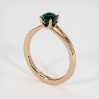 0.98 Ct. Green Sapphire Ring, 18K Rose Gold 2