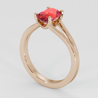 1.12 Ct. Padparadscha Sapphire Ring, 18K Rose Gold 2