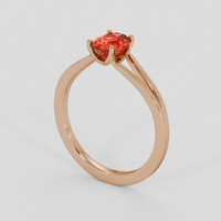 0.96 Ct. Padparadscha Sapphire Ring, 18K Rose Gold 2